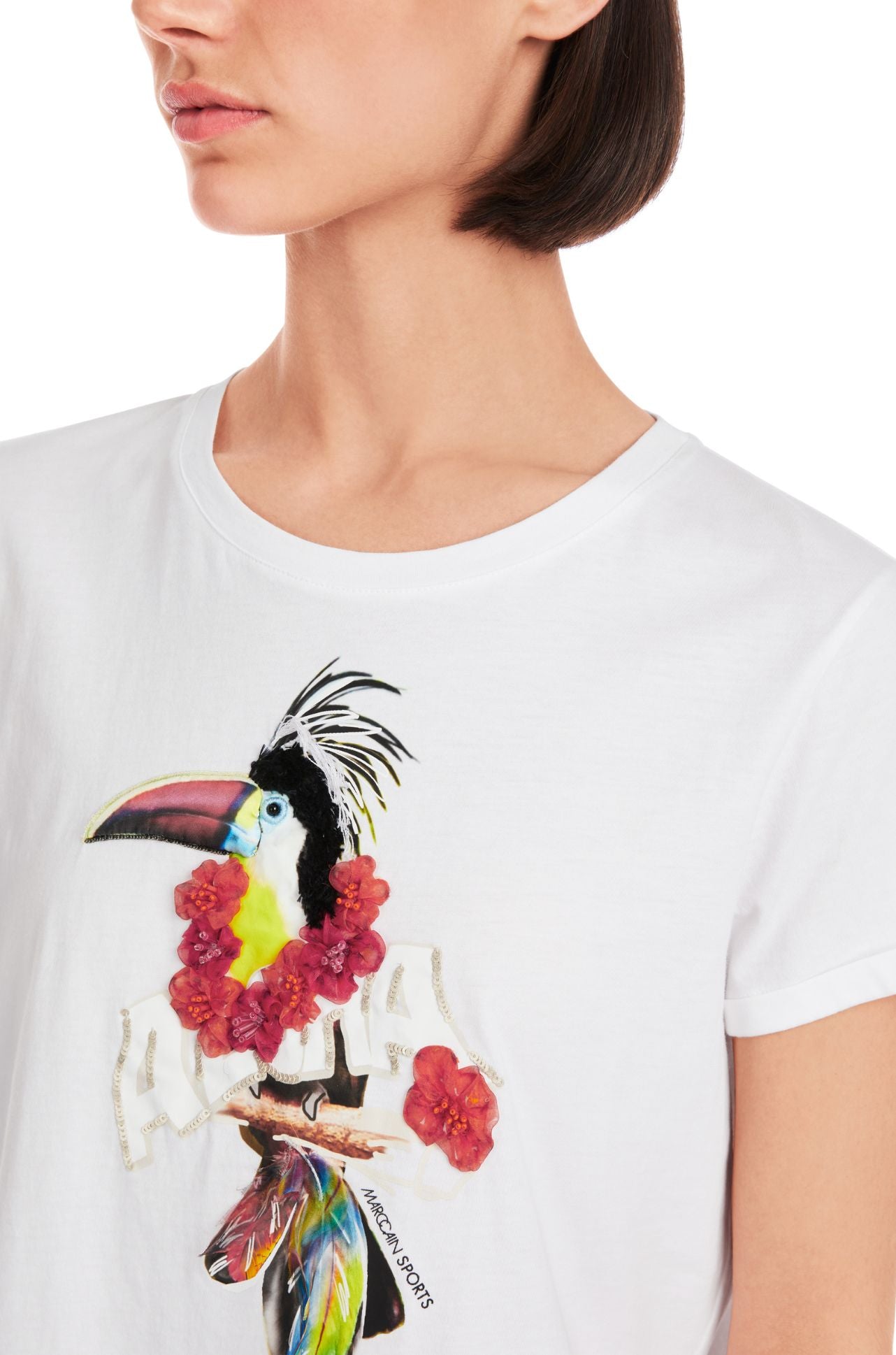 Marc Cain - Tshirt with 3D Toucan Print