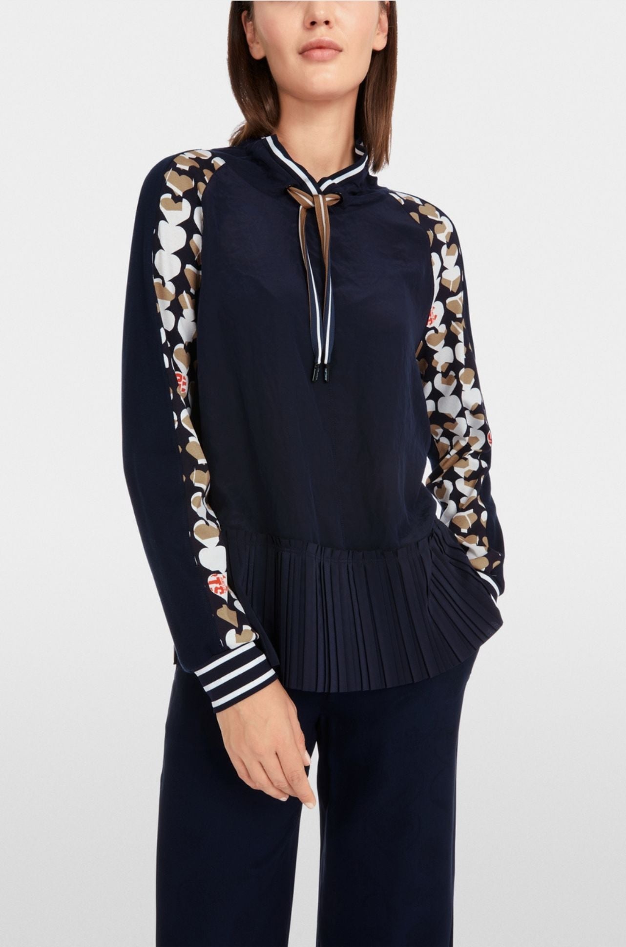 Marc Cain - Loose Blouse with Pleated Peplum
