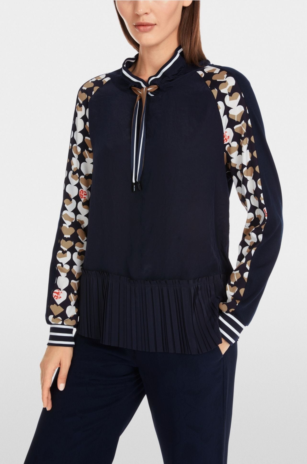 Marc Cain - Loose Blouse with Pleated Peplum