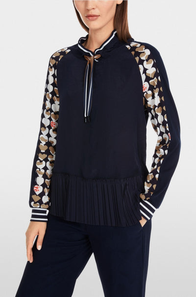 Marc Cain - Loose Blouse with Pleated Peplum