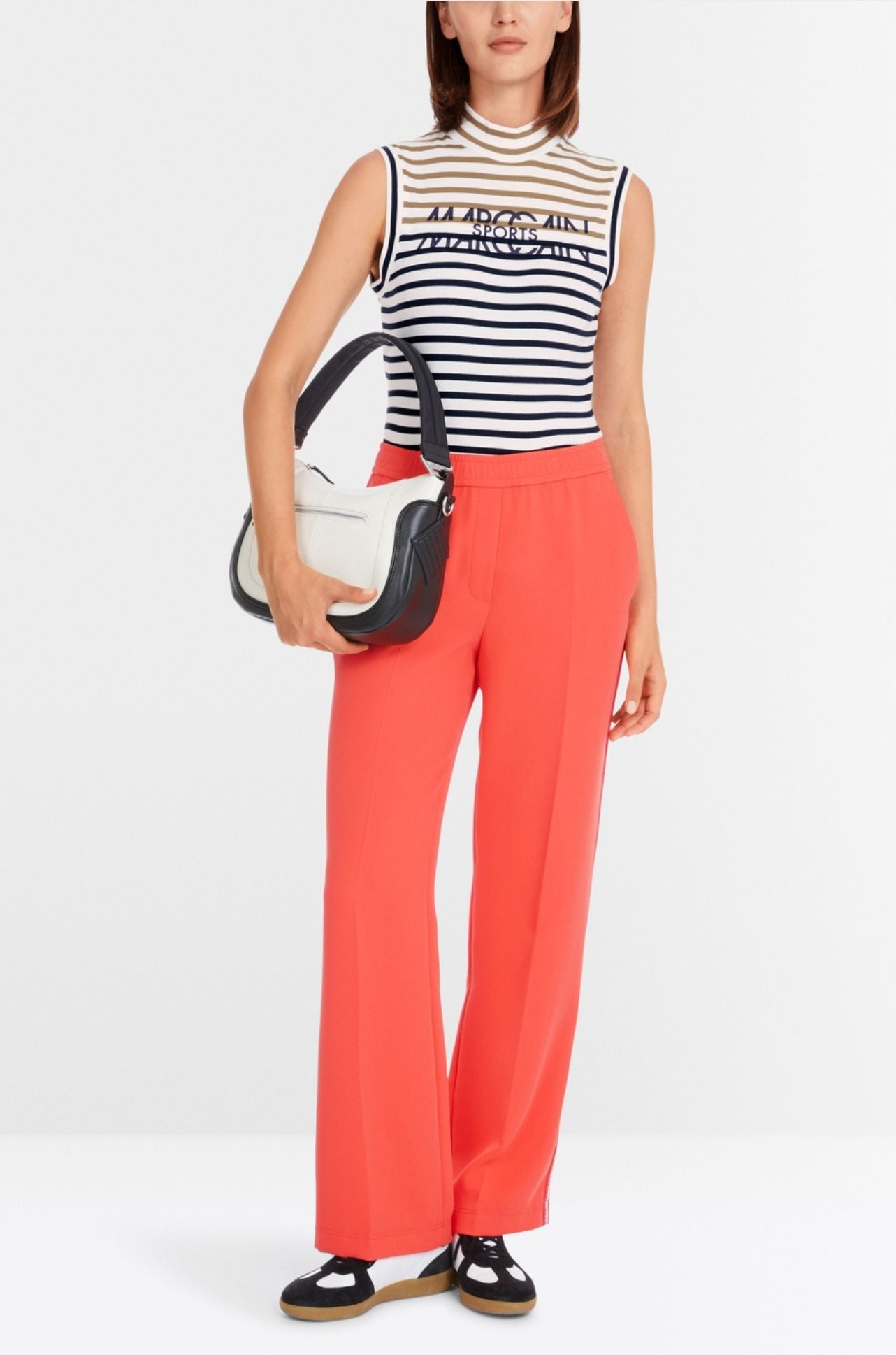 Marc Cain - Sleeveless Top with Stand-Up Collar