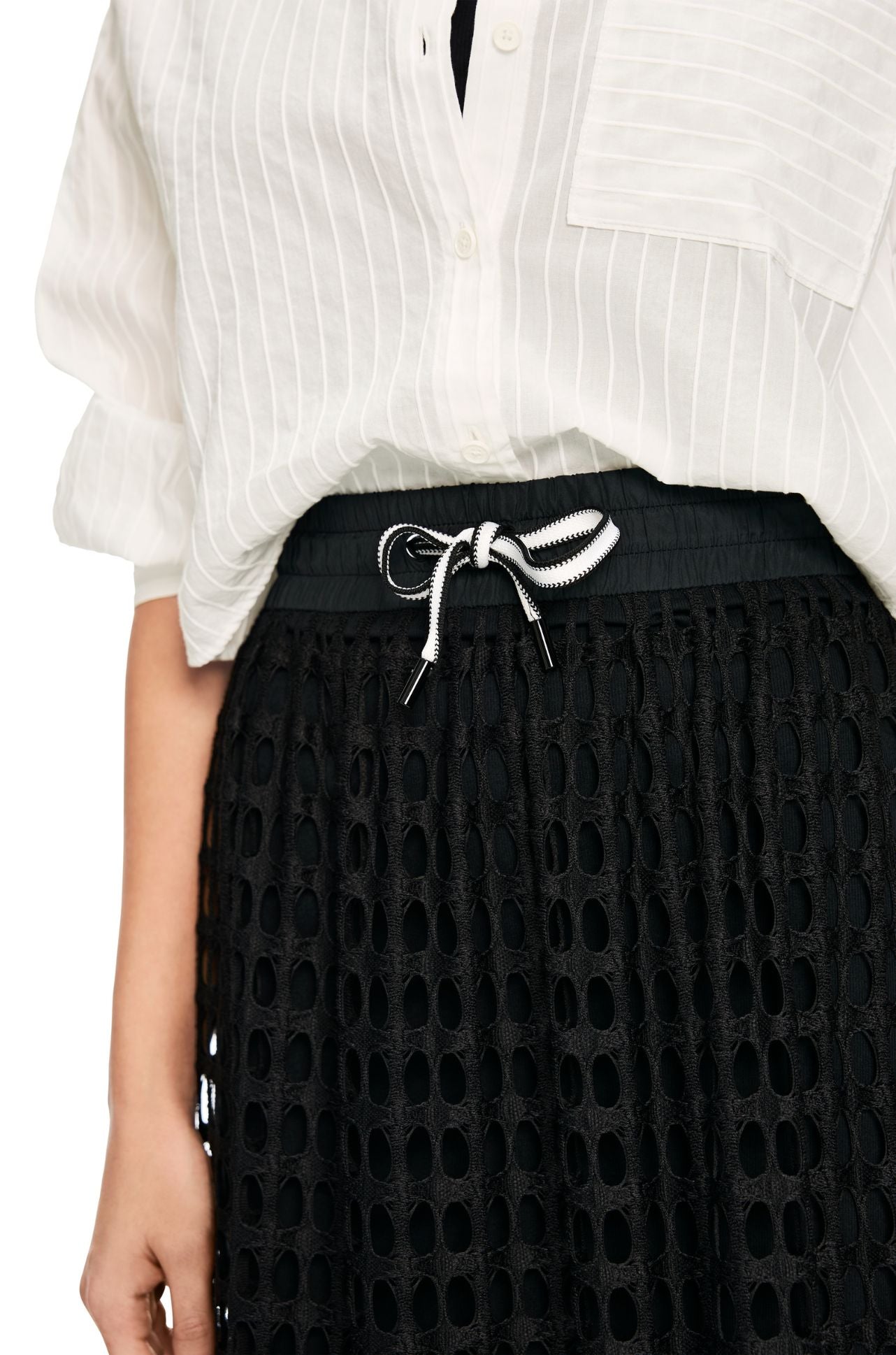 Marc Cain - Airy Skirt in Openwork Mesh Knit
