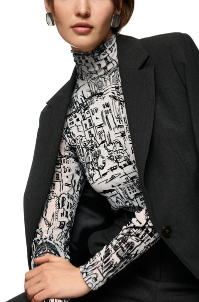 Marc Cain - Long Sleeved Top with City Motif