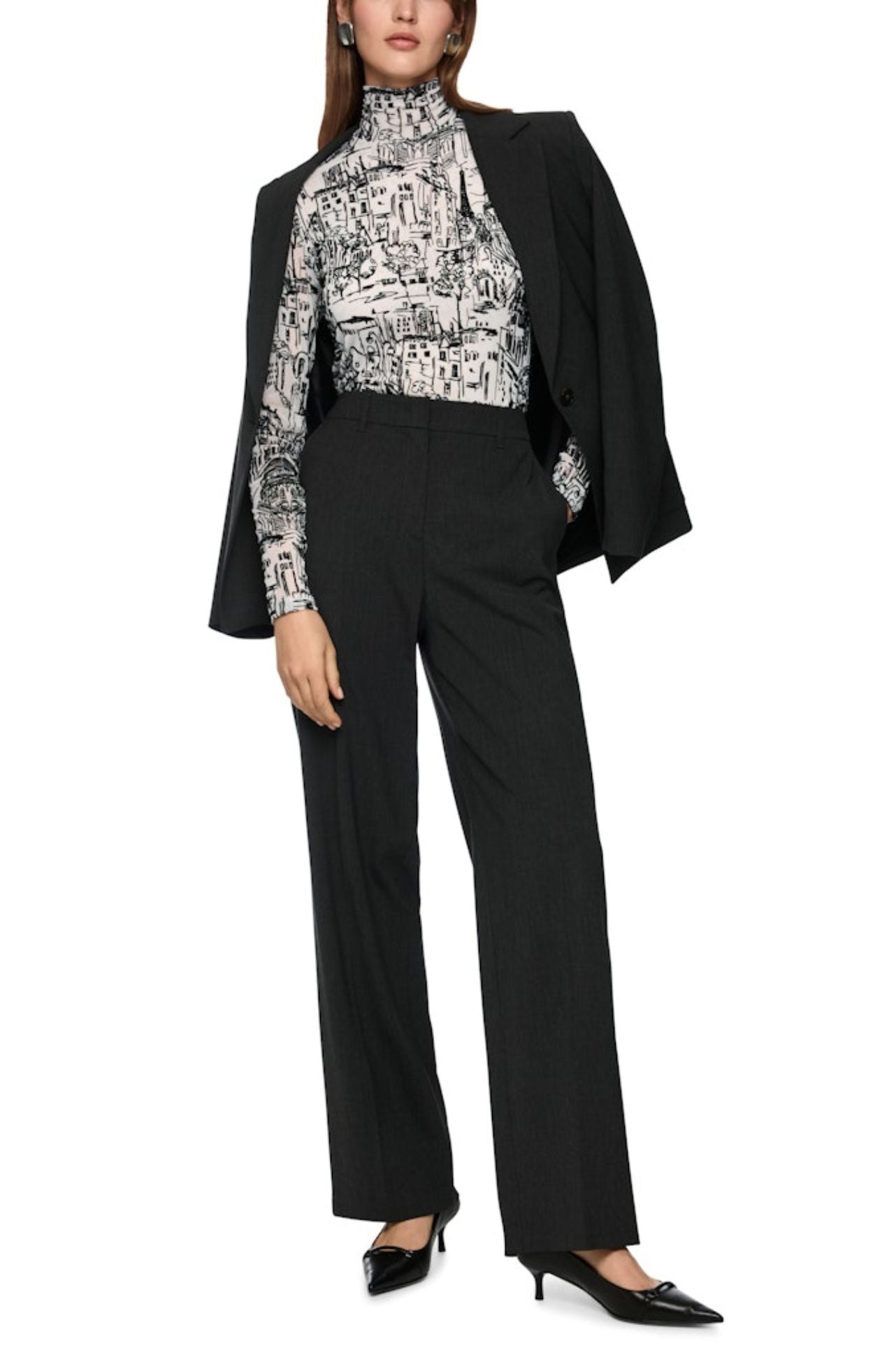 Marc Cain - Long Sleeved Top with City Motif