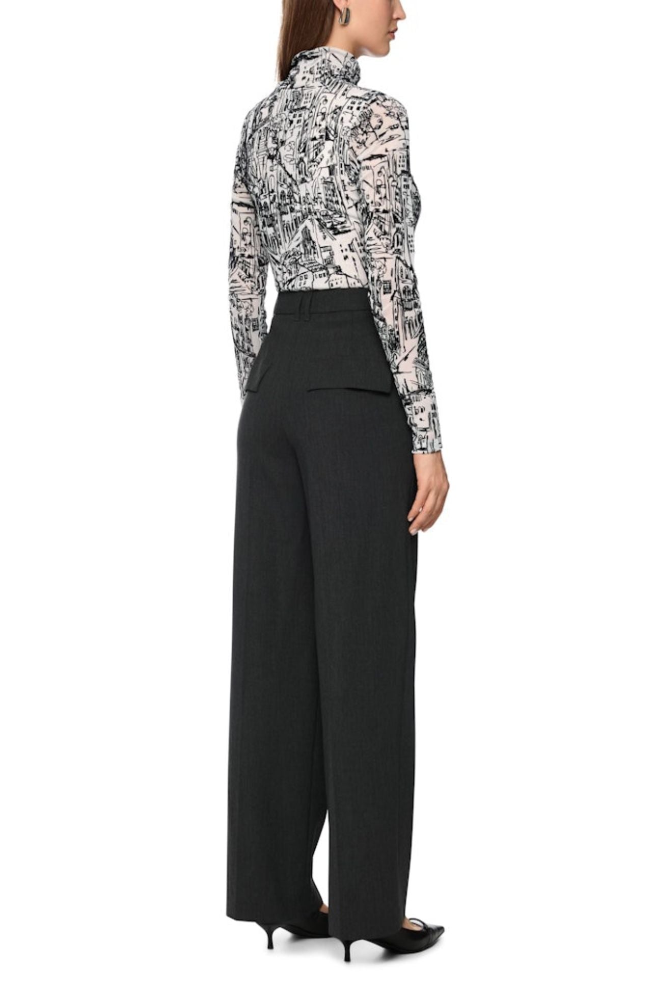 Marc Cain - Long Sleeved Top with City Motif