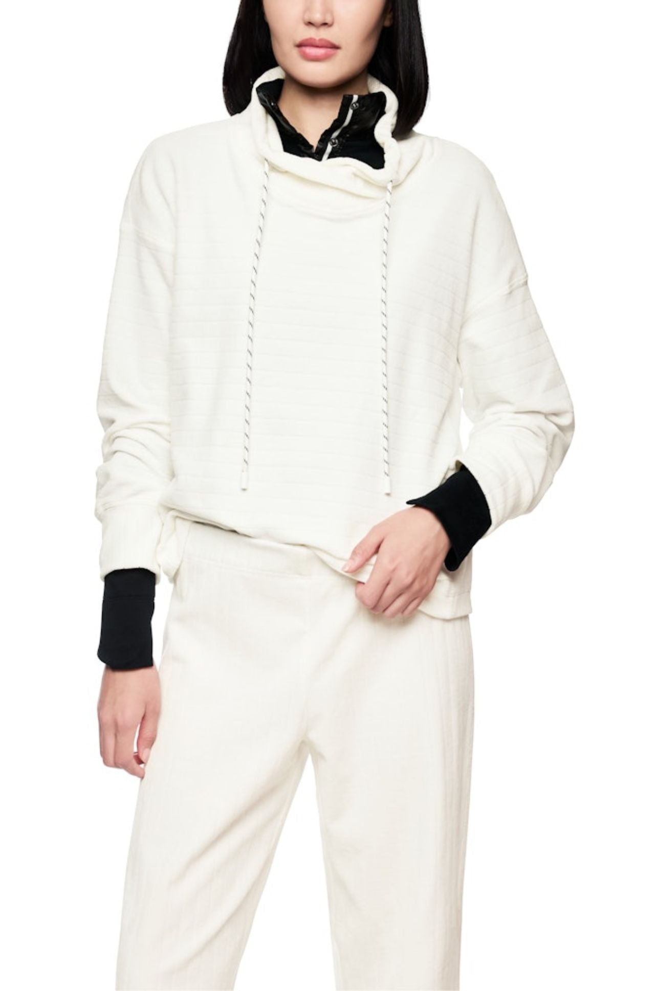 Marc Cain - Chenille Sweater with Drawstring Neck