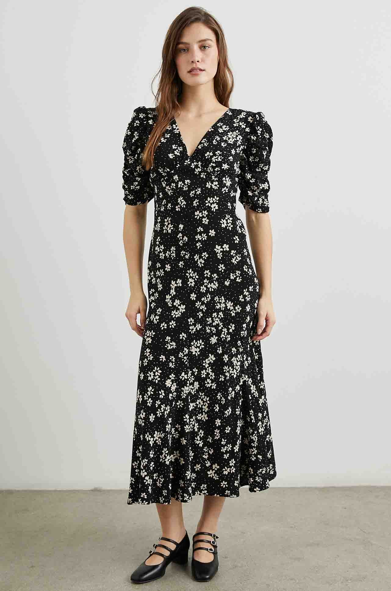 Rails - Zariah Midi Dress in Noir Floral