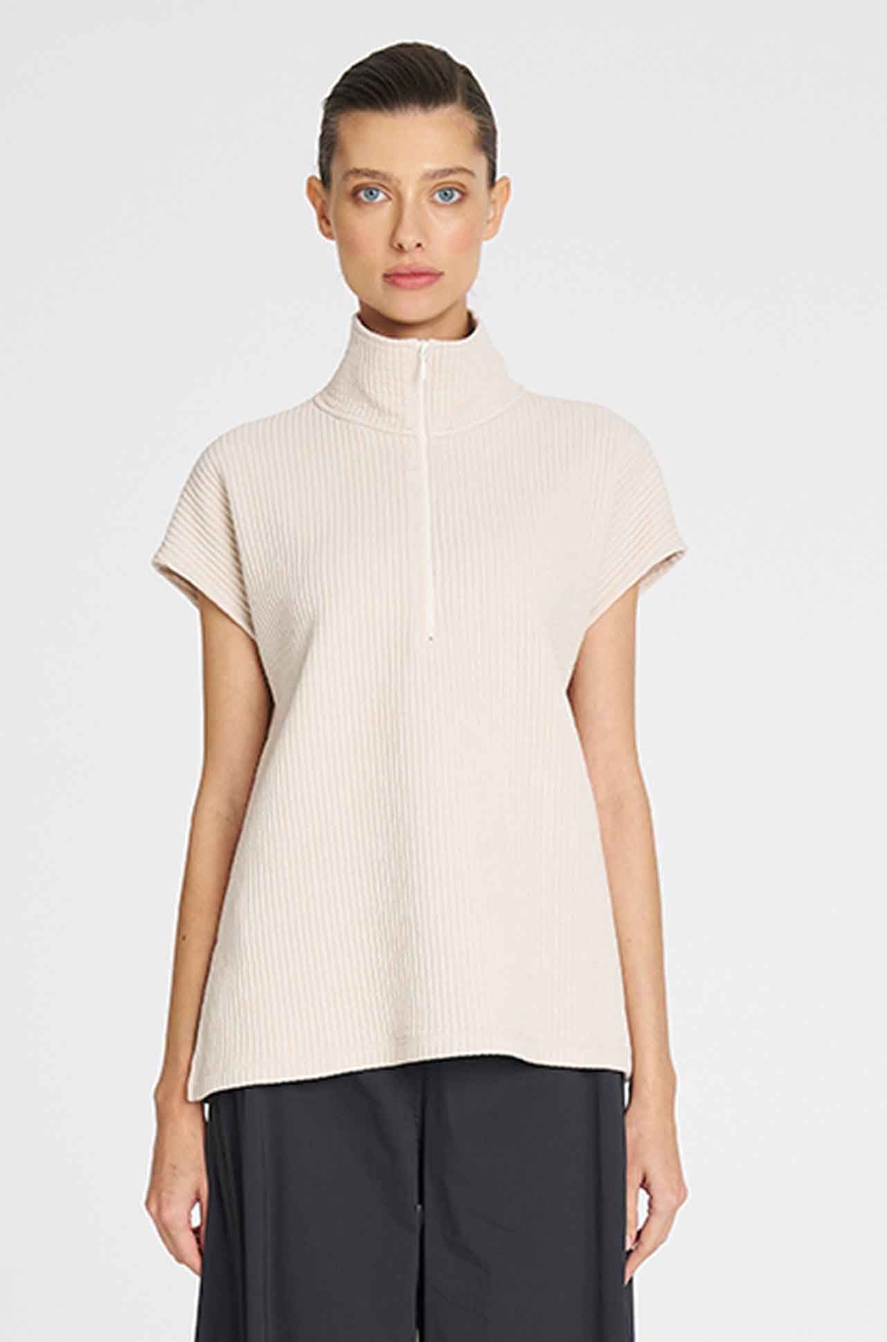 Mela Purdie - Zip Front Shell in Cord Knit