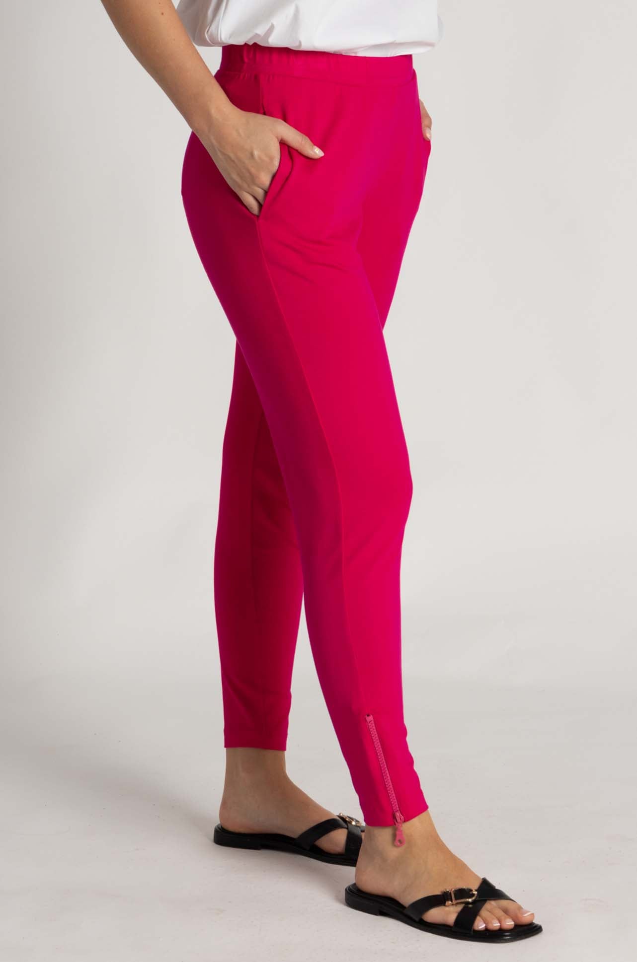 Mela Purdie - Zip Stiletto Pant in Cerise