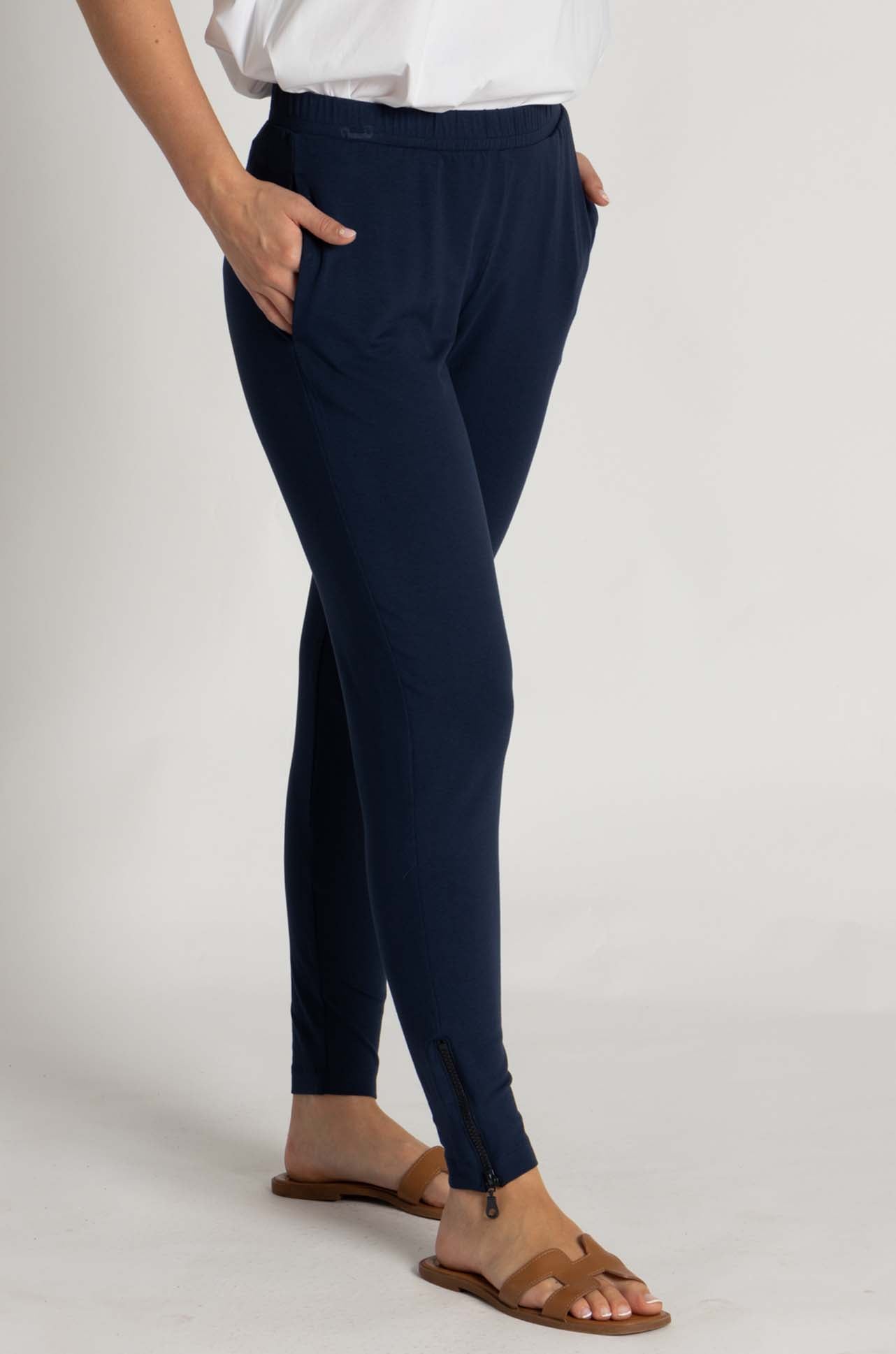 Mela Purdie - Zip Stiletto Pant in Sapphire