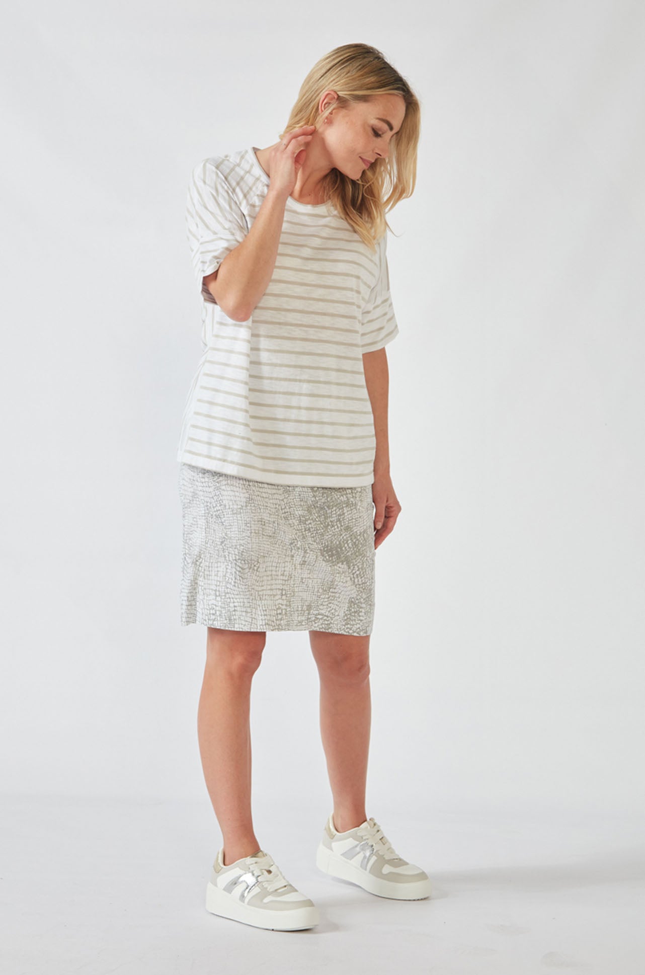 Verge - Acrobat Bay Skirt in Pumice Print