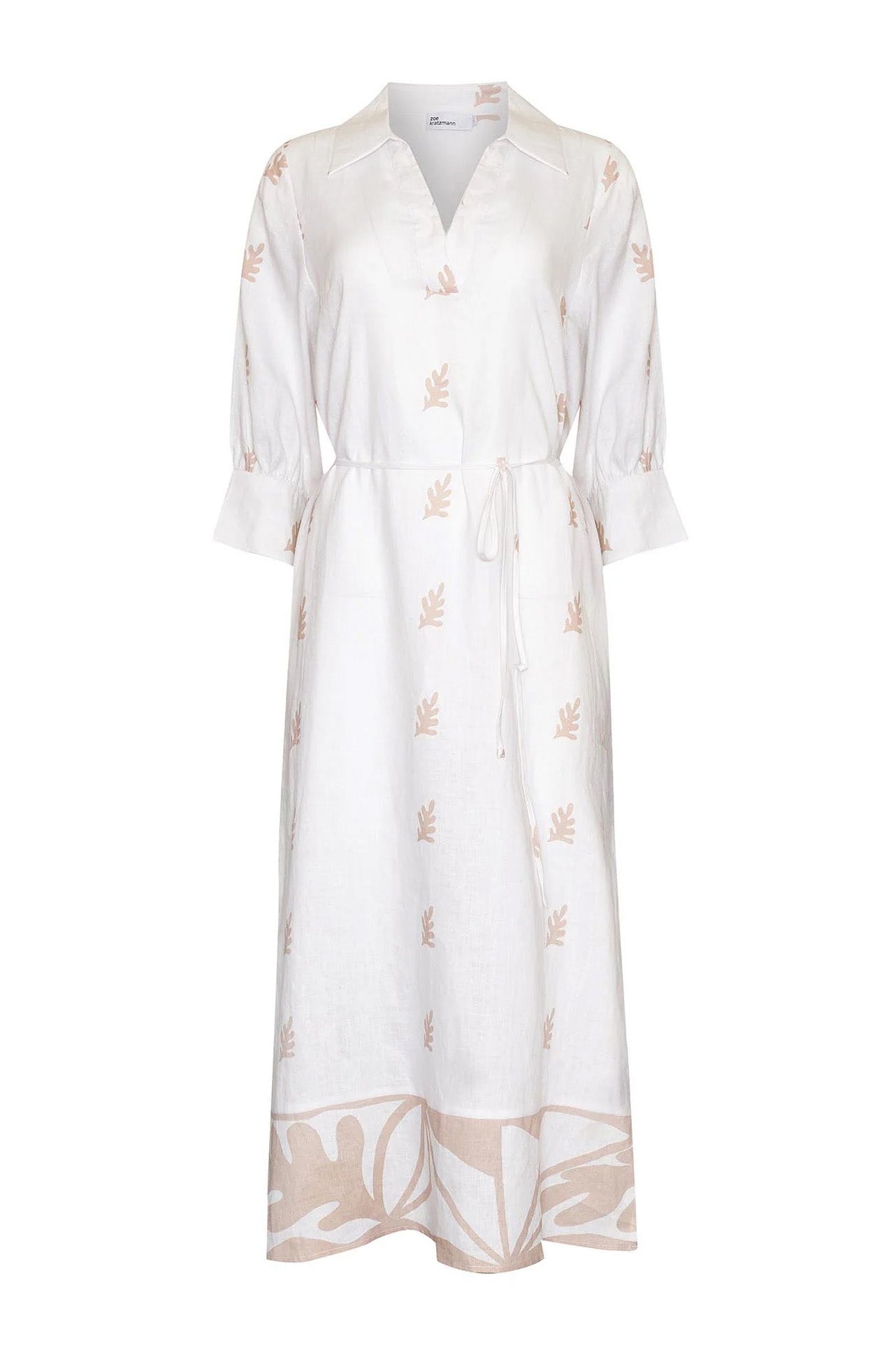 zoe kratzmann - adrift dress in frond stone