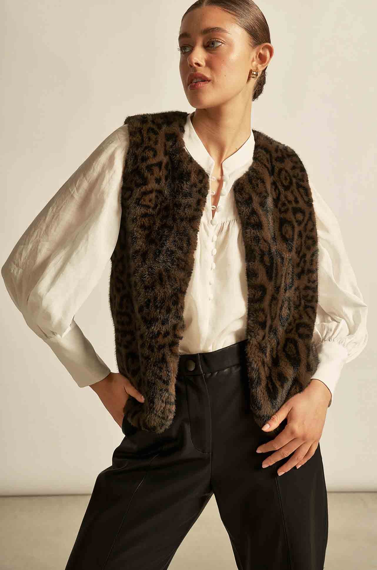 Zoe Kratzmann - affirm vest in ocelot