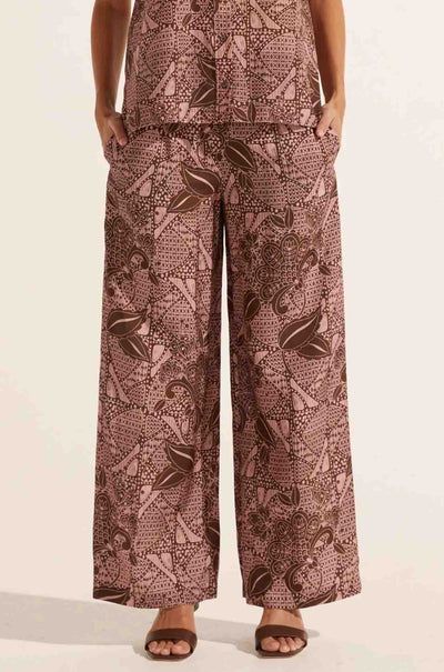 zoe kratzmann - breeze pant in cacao batik