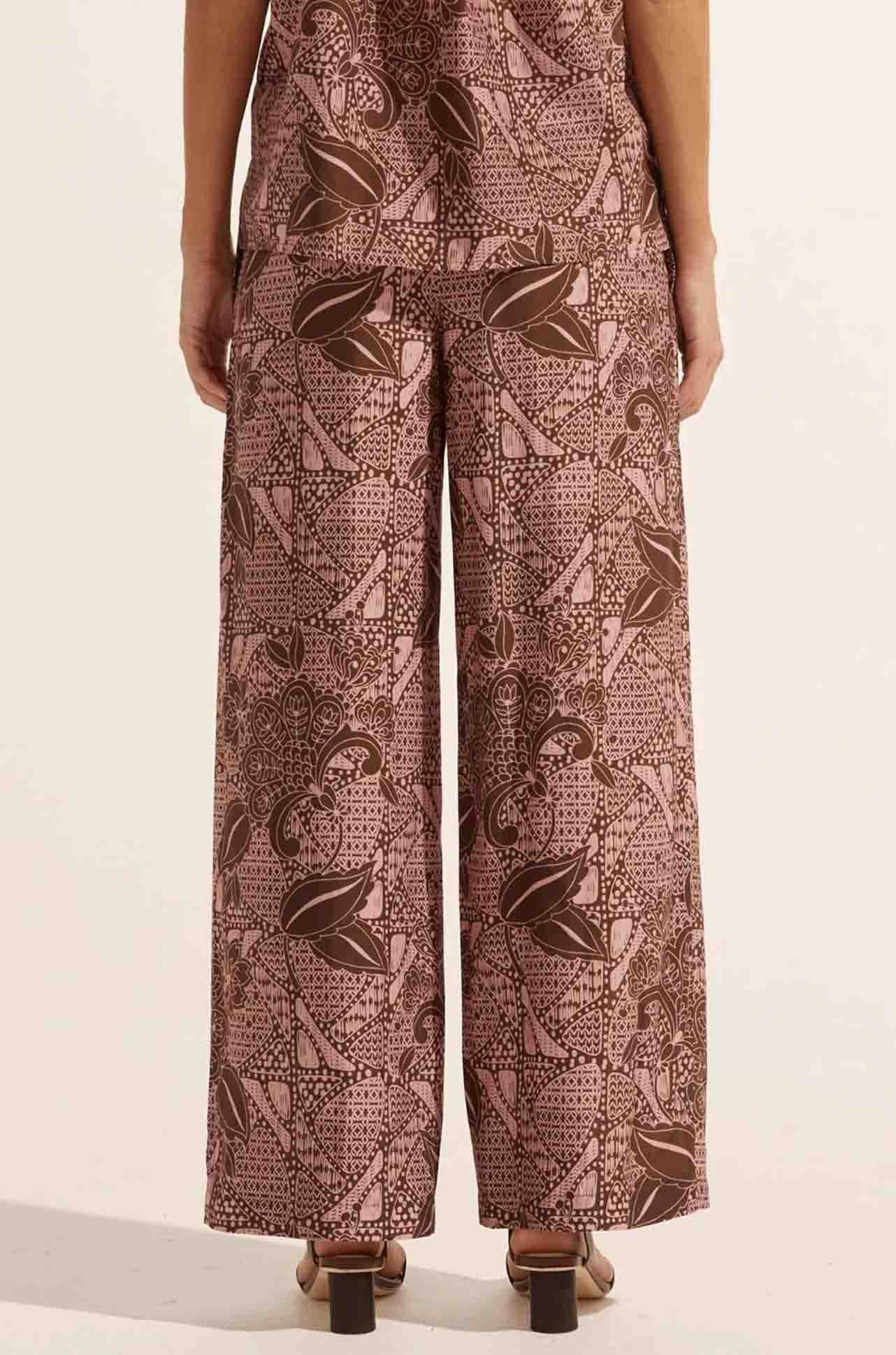 zoe kratzmann - breeze pant in cacao batik