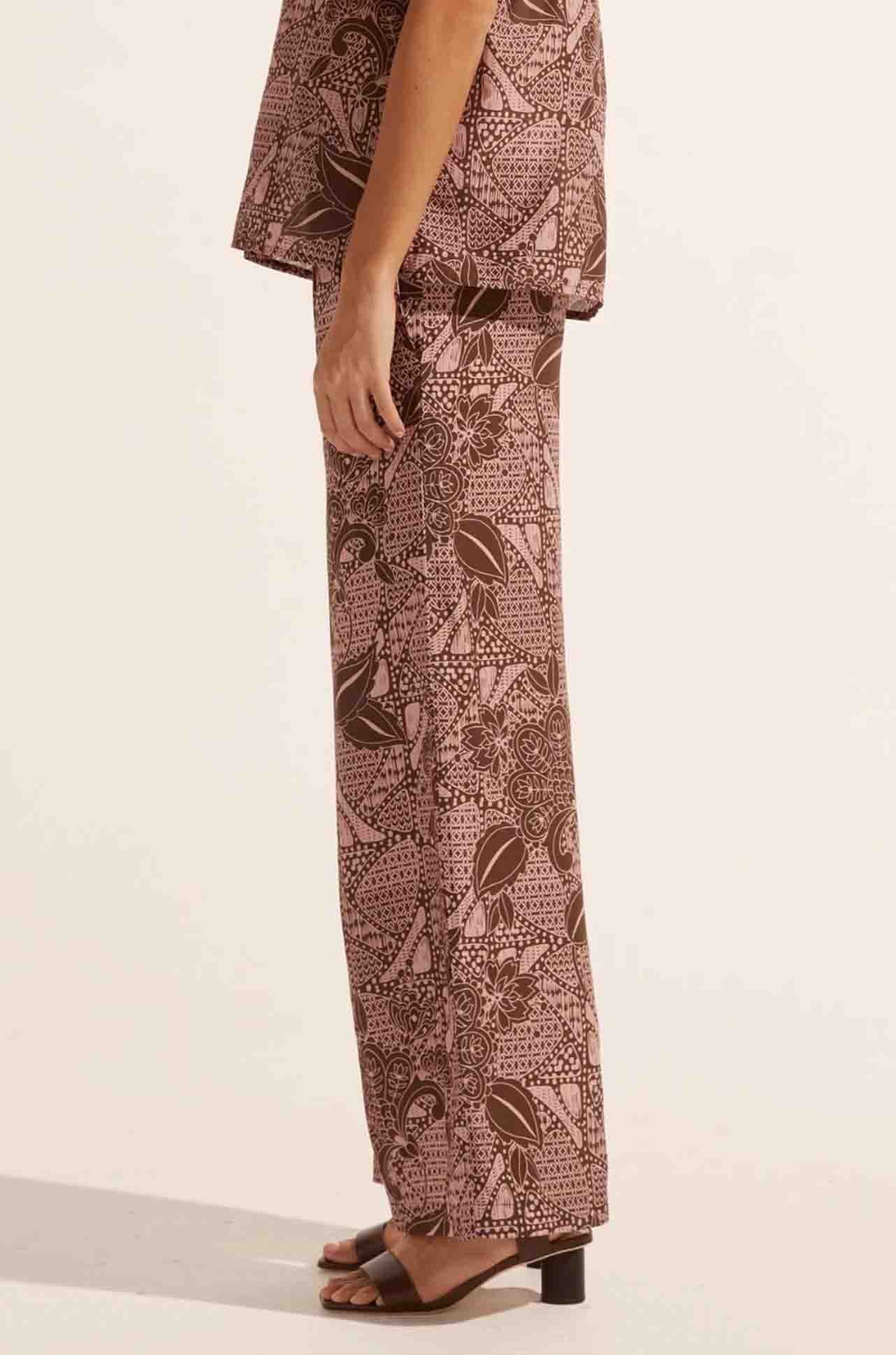 zoe kratzmann - breeze pant in cacao batik