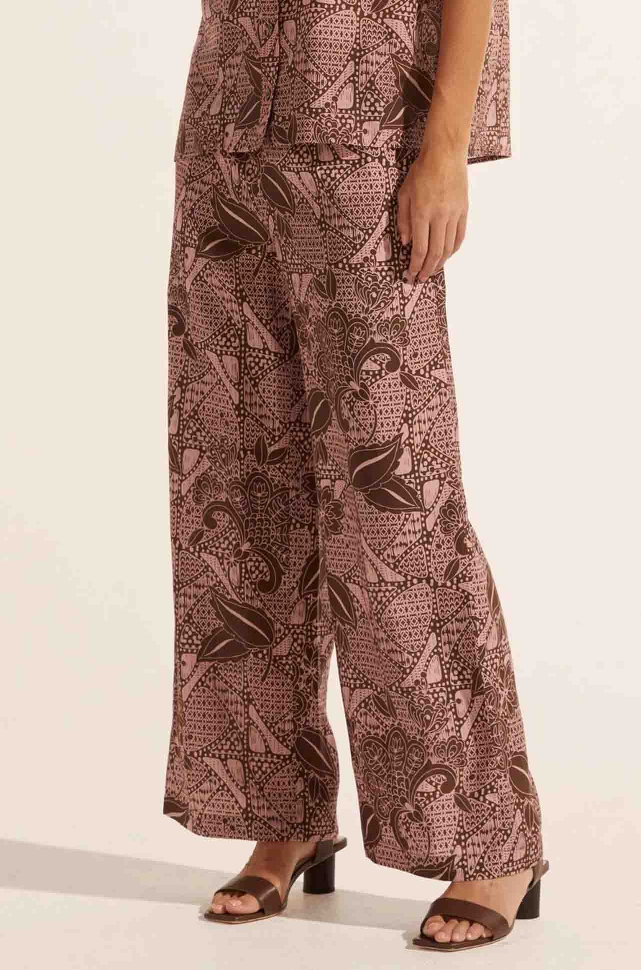 zoe kratzmann - breeze pant in cacao batik