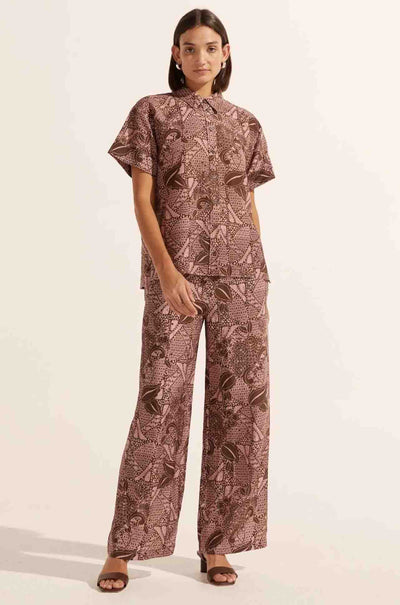 zoe kratzmann - breeze pant in cacao batik