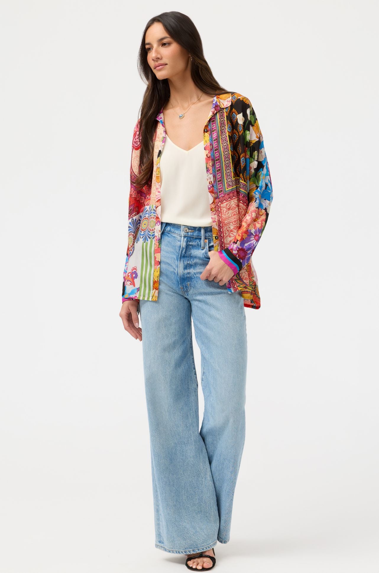 Johnny Was - The Audrey Shirt in Magnolia Patchwork