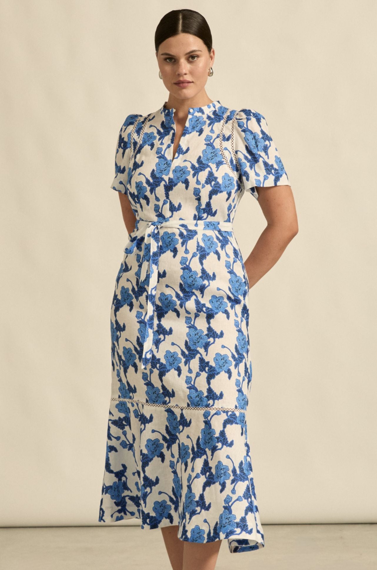 zoe kratzmann - cable dress in azure bouquet