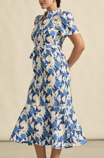 zoe kratzmann - cable dress in azure bouquet