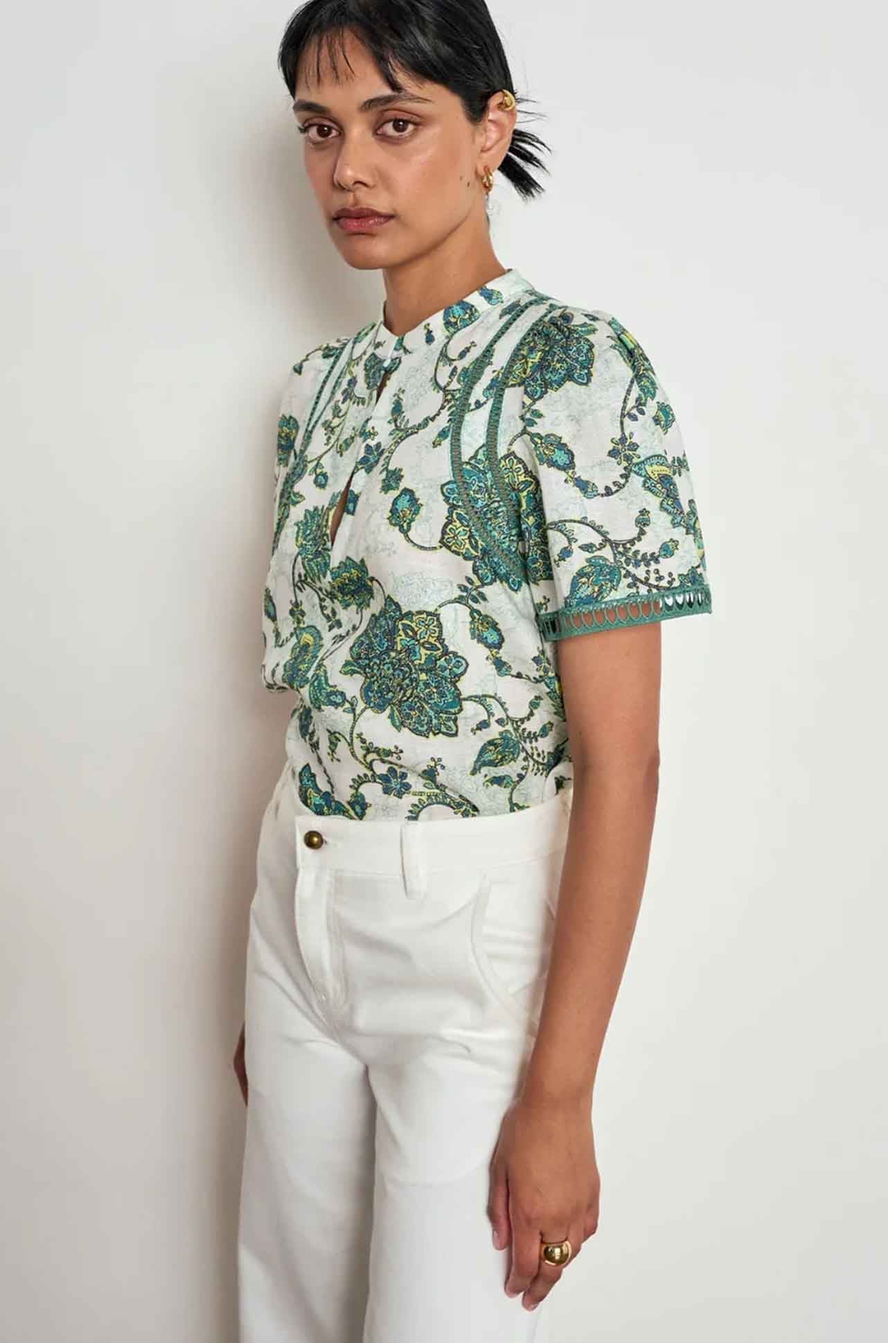 Zoe Kratzmann - charm top in garden paisley