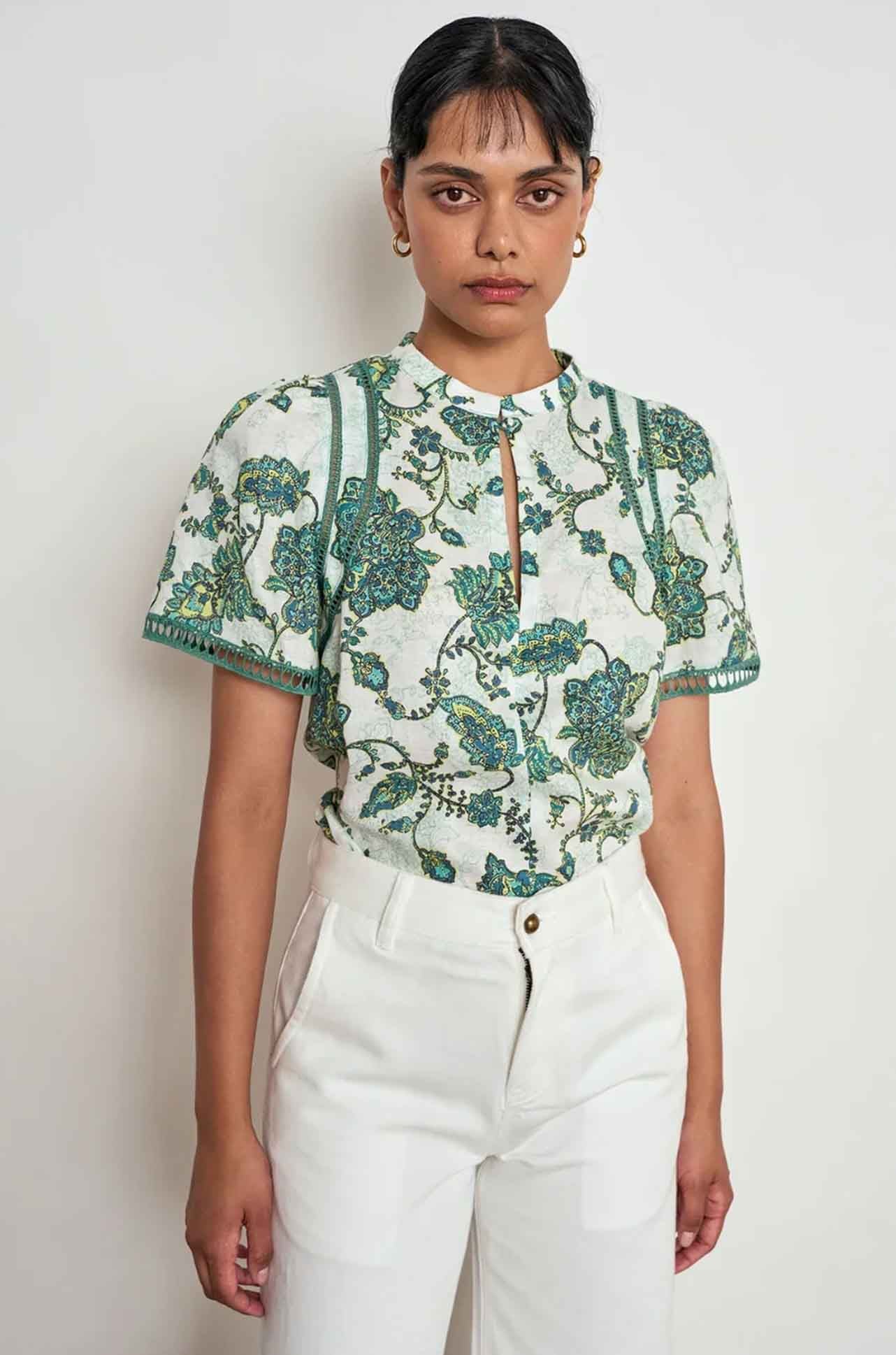 Zoe Kratzmann - charm top in garden paisley