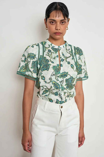 Zoe Kratzmann - charm top in garden paisley