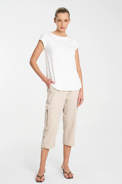 Mela Purdie - Cropped Zip Cargo in Biscotti