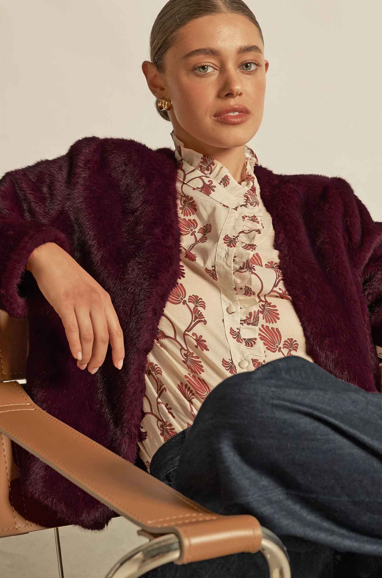 Zoe Kratzmann - dune jacket in berry