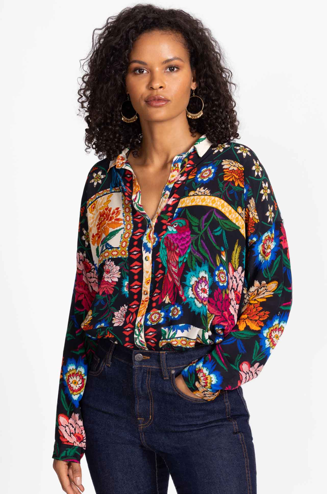Johnny Was - The Oversized Audrey Shirt in Eirene