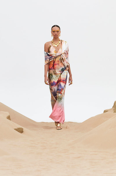 Camilla - Millas Got Mail V Neck Full Length Bias Slip Dress