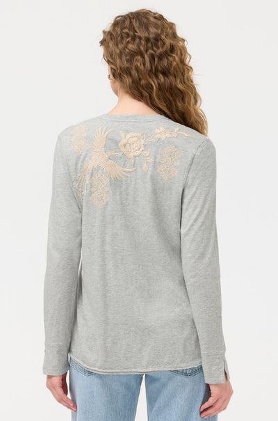 Johnny Was - Slit Sleeve Tee in Carmelita