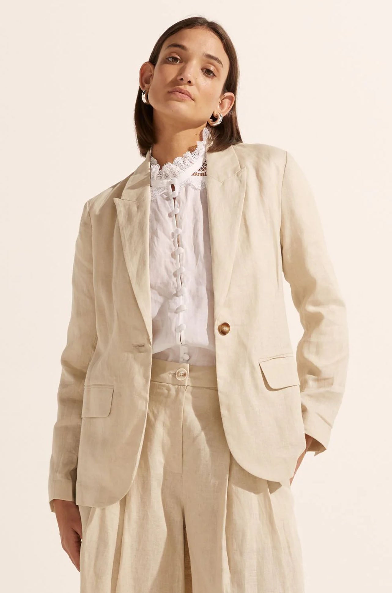 zoe kratzmann - halo jacket in pebble