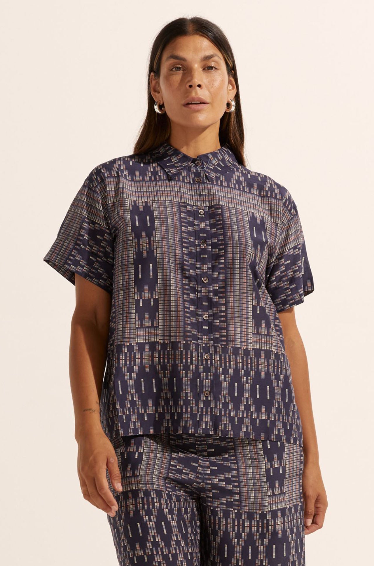 zoe kratzmann - jaunt top in midnight aztec