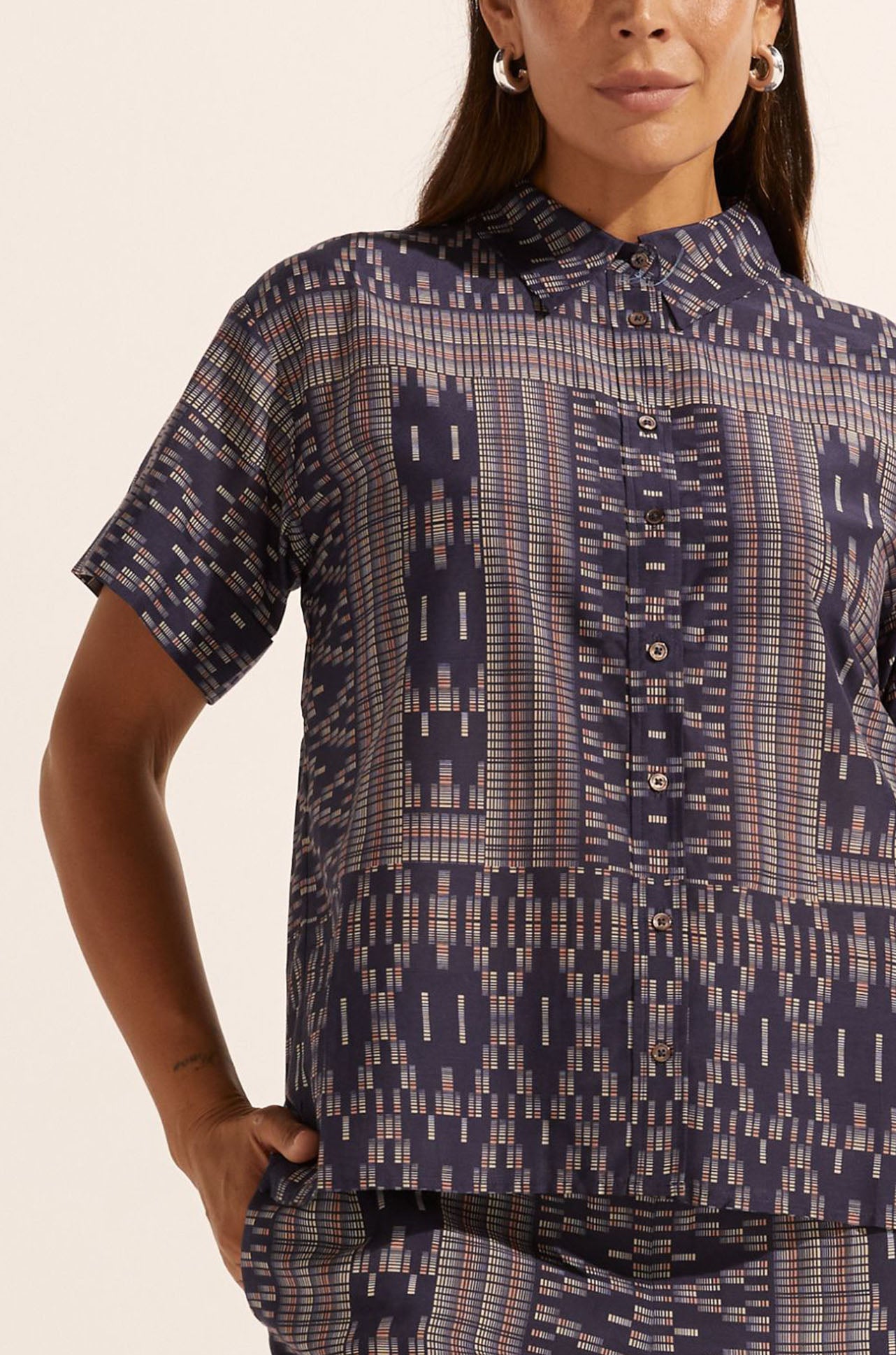 zoe kratzmann - jaunt top in midnight aztec