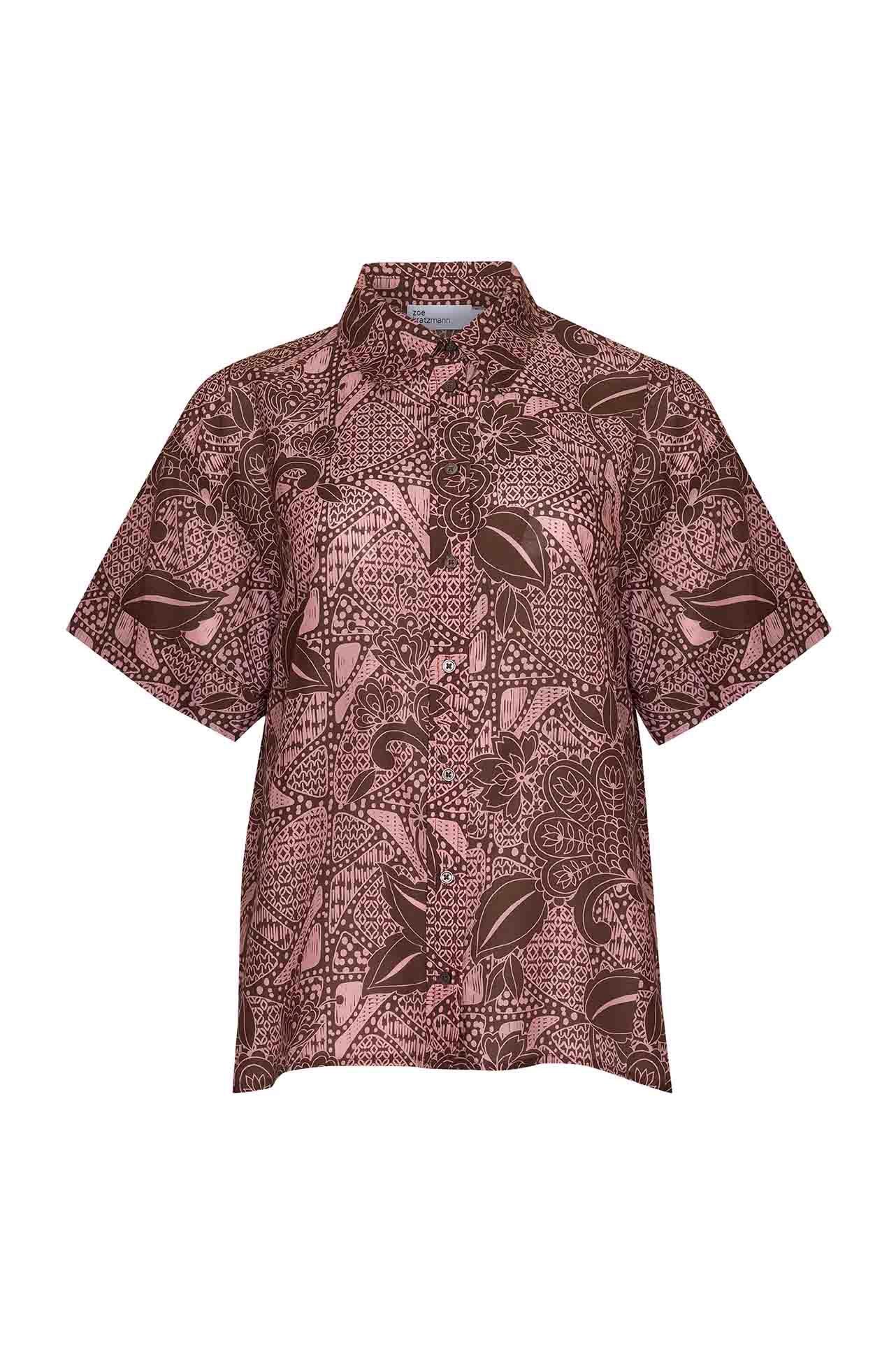 zoe kratzmann - jaunt top in cacao batik