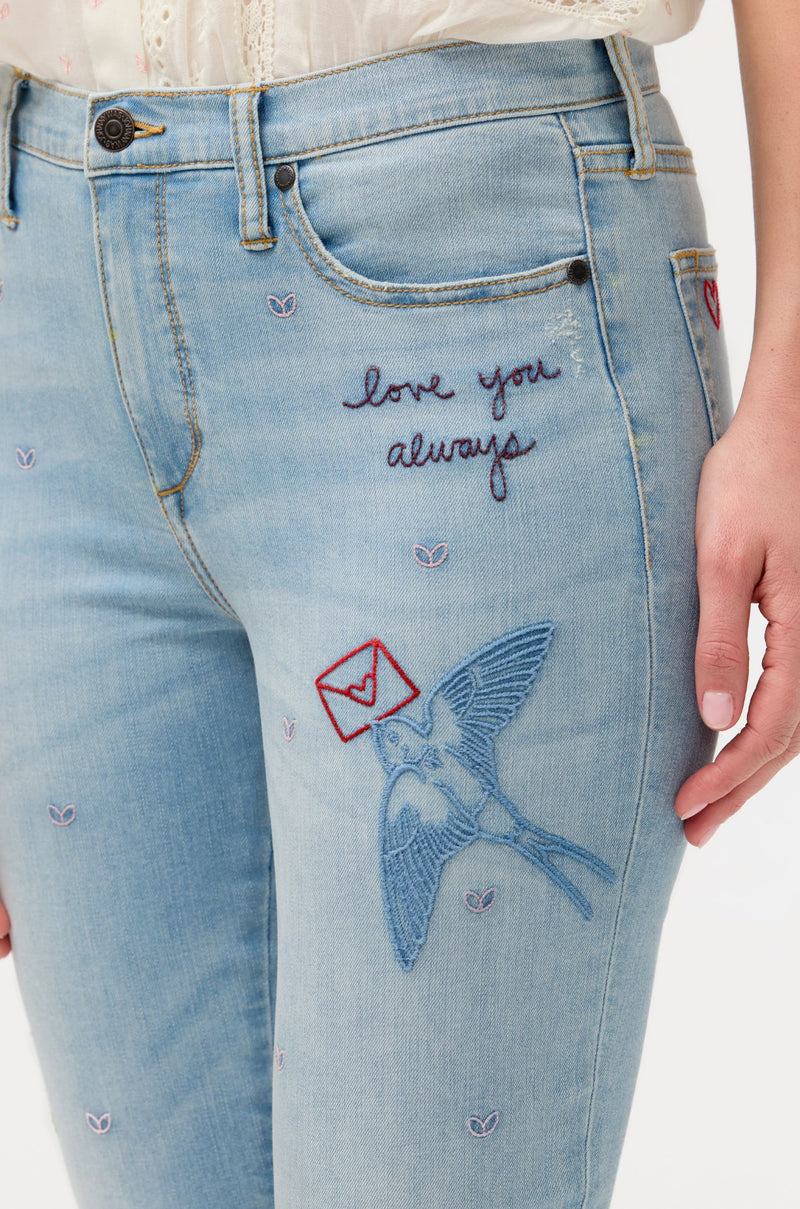 Johnny Was - The Cropped Skinny Jean in Jasmine Honey