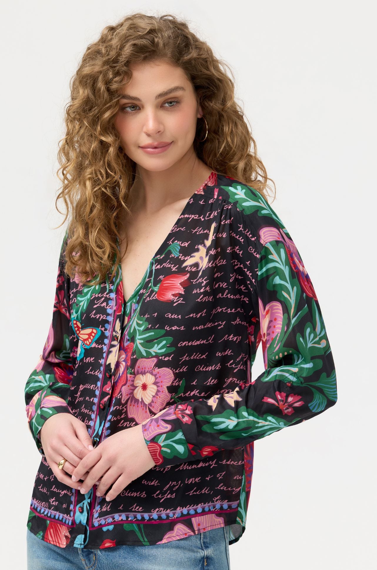 Johnny Was - Nisha Button Up Shirt in Adeline