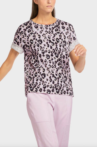 Marc Cain - Leopard Print Rib T-Shirt
