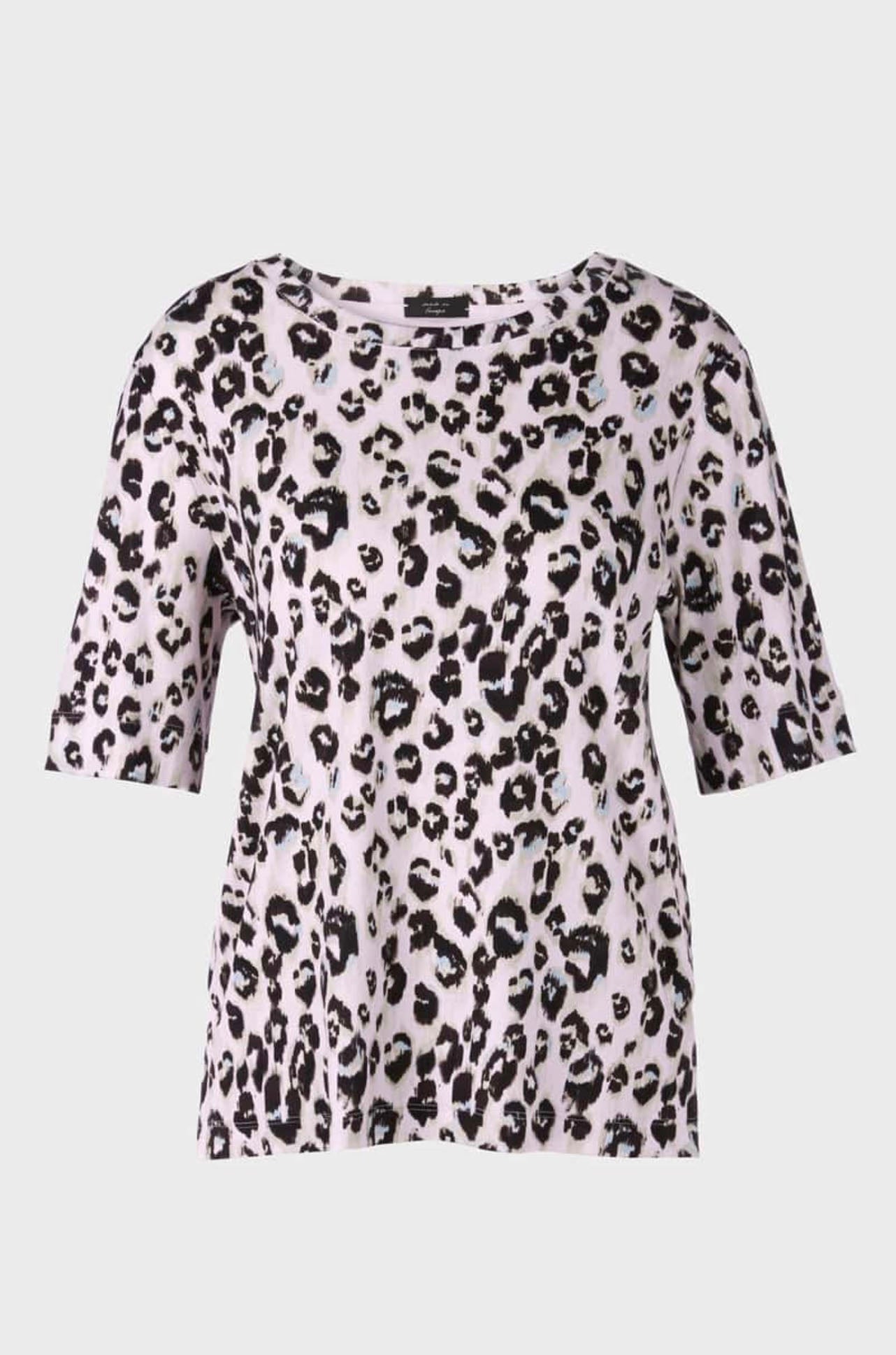 Marc Cain - Leopard Print Rib T-Shirt