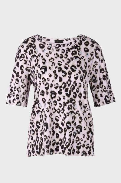 Marc Cain - Leopard Print Rib T-Shirt