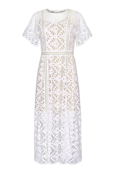 zoe kratzmann - medal dress in porcelain broderie