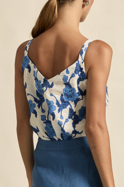 zoe kratzmann - memo top in azure bouquet