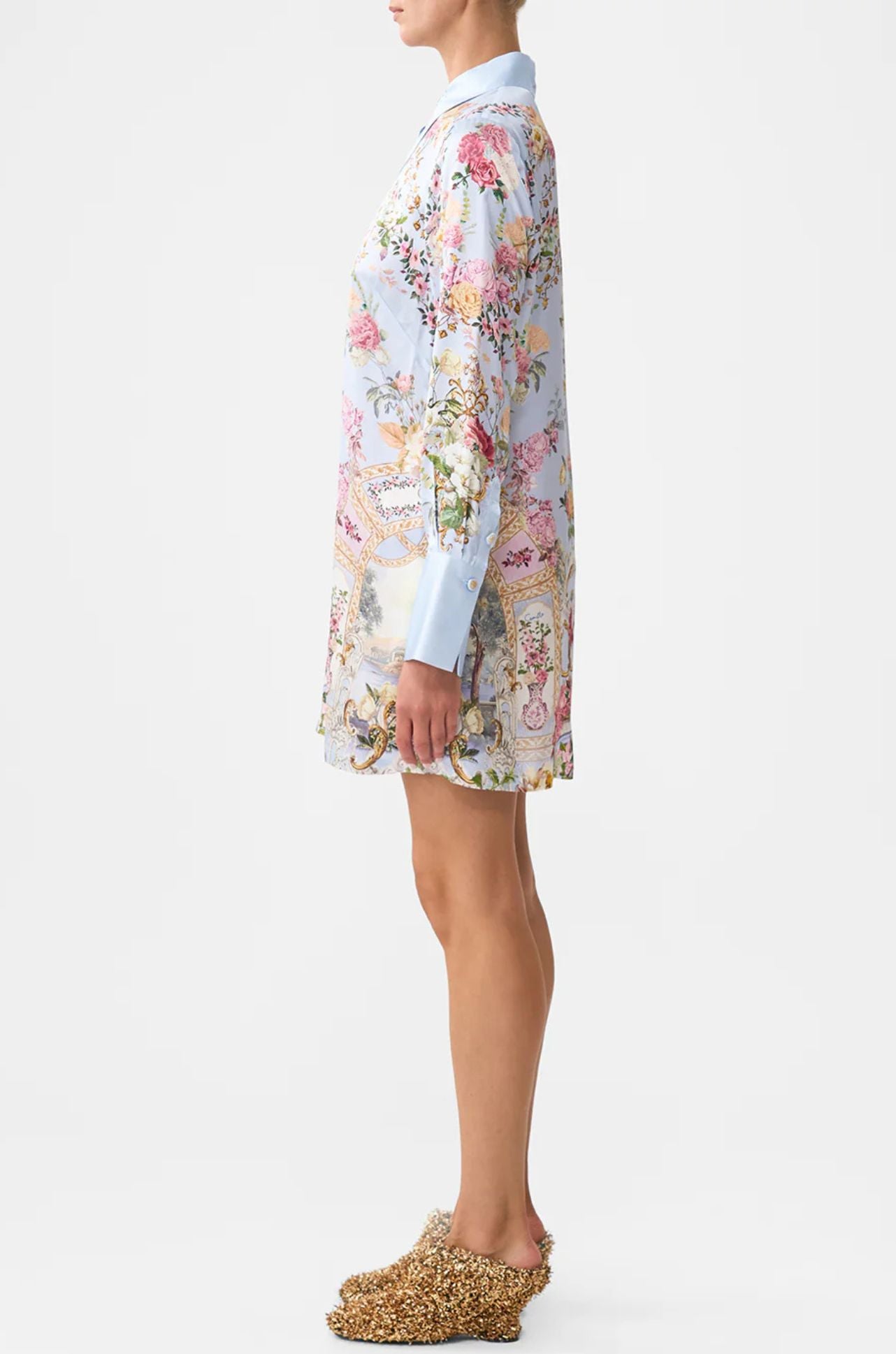 Camilla - Tiled In Time Mini Shirt Dress