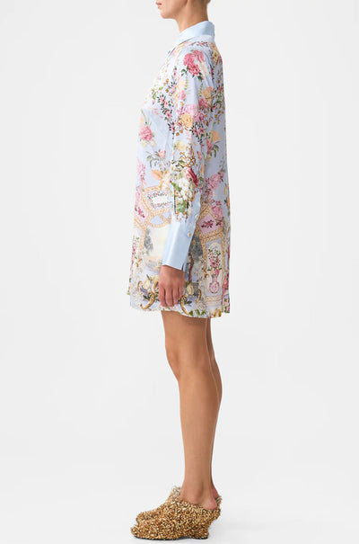 Camilla - Tiled In Time Mini Shirt Dress