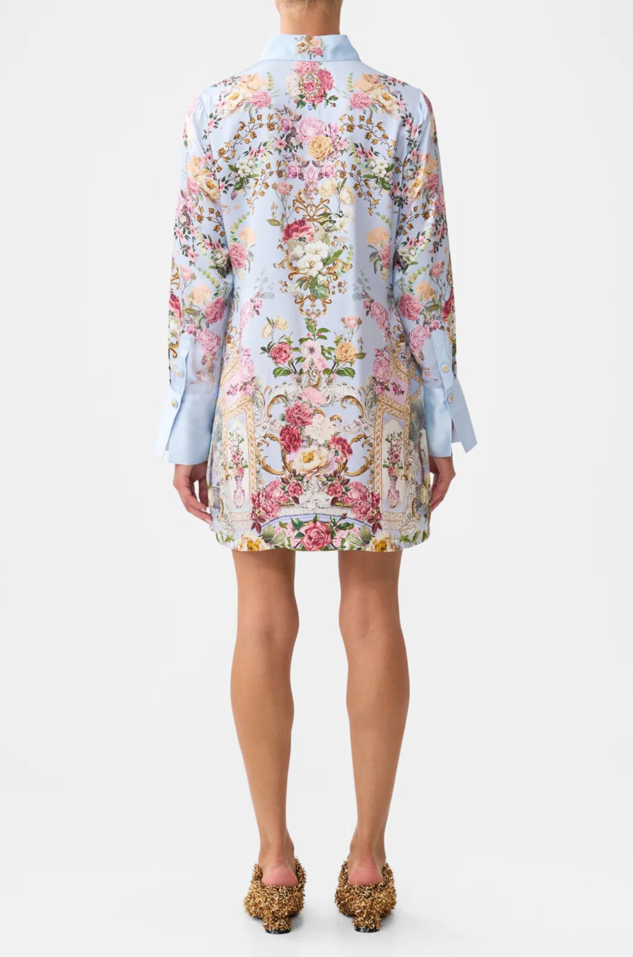 Camilla - Tiled In Time Mini Shirt Dress