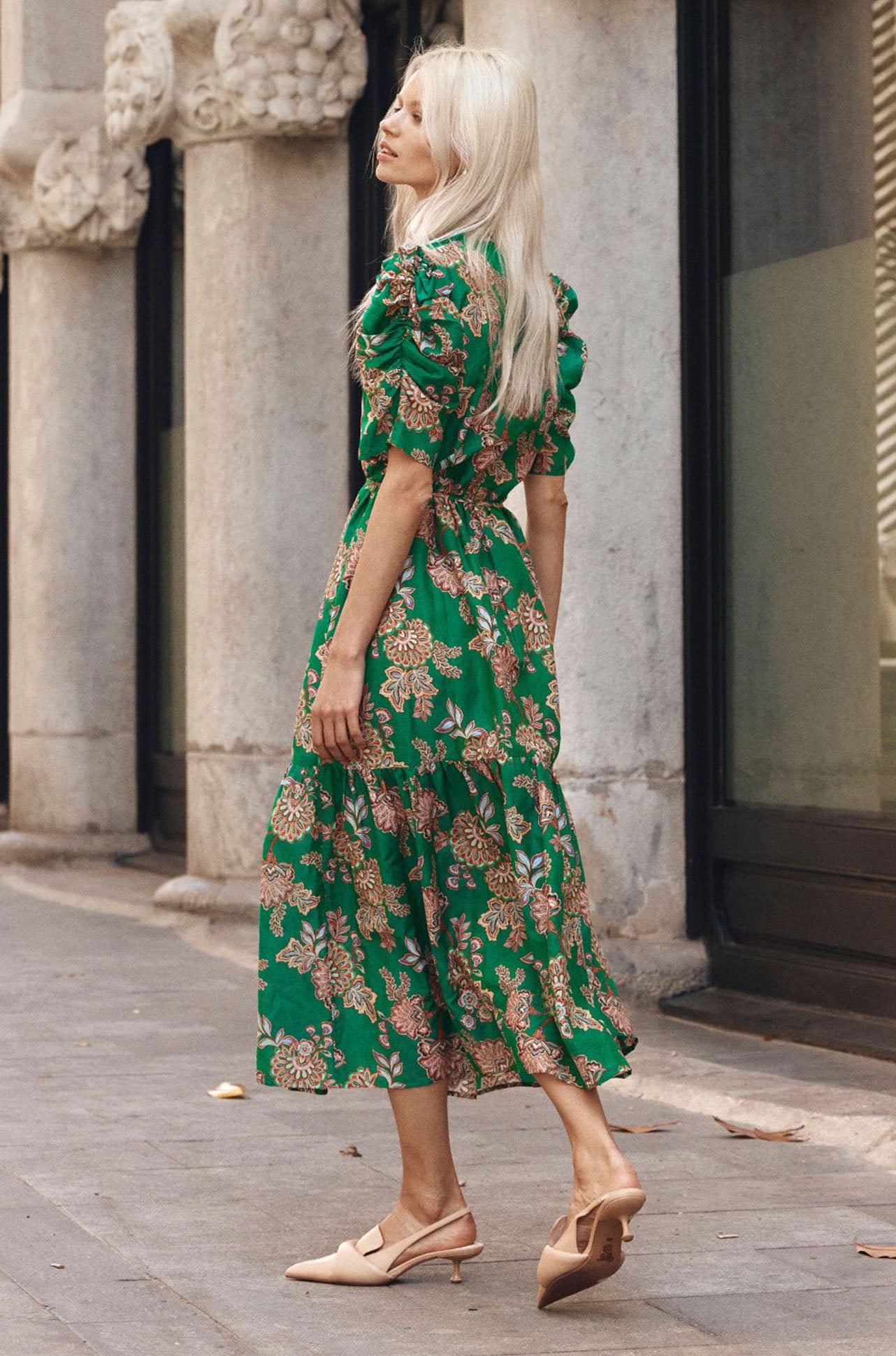 zoe kratzmann - opus dress in kgari palm green