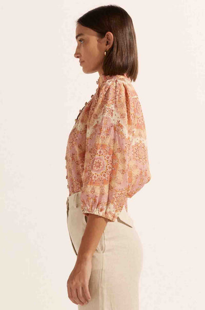 zoe kratzmann - outlook top in sunset mosaic
