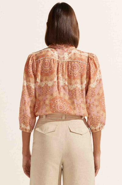 zoe kratzmann - outlook top in sunset mosaic
